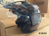 Шлем открытый 3/4 COBRA JK521 черный с графикой