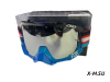 Очки мотокросс FOX XD3-67 коробка цв. оправы Сине-черный цв. стекла Серый матовый